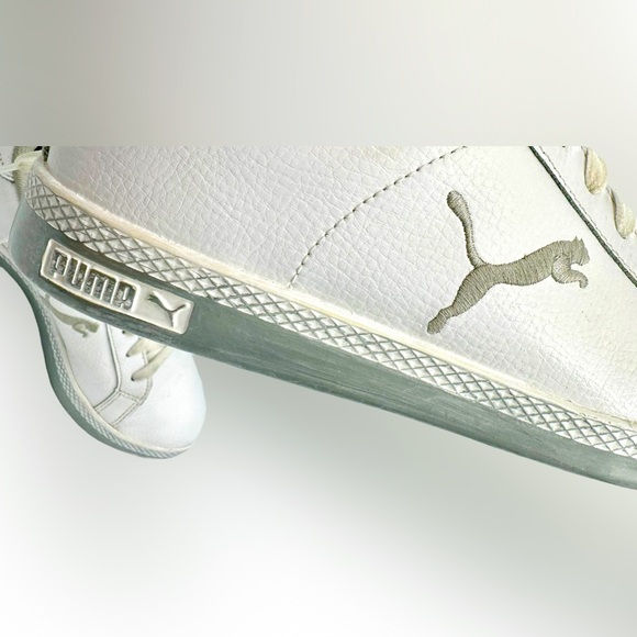 🌺PUMA Leather Lace-up Sneakers Smash Cat Sneakers. One-Of-A-Kind🌸🌺 - Picture 7 of 16